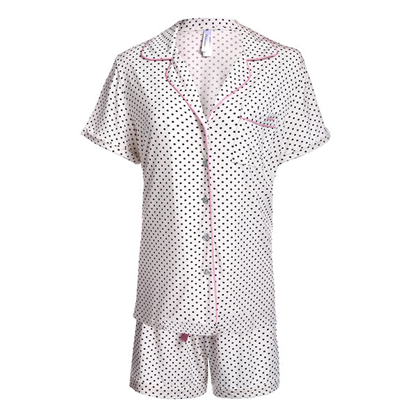 Ekouaer Casual Pajama Sets Women Sleepwear Solid Tops Shorts Set Simple Lounge Summer Pajamas Set Nightwear Suit Female Nighties