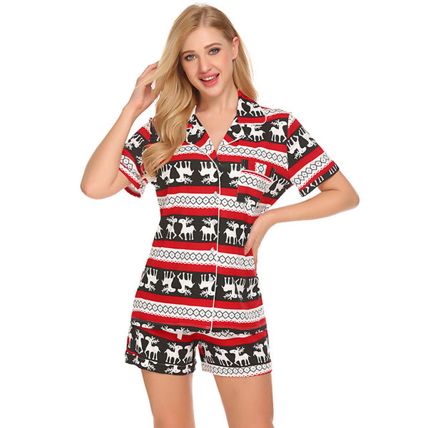 Ekouaer Casual Pajama Sets Women Sleepwear Solid Tops Shorts Set Simple Lounge Summer Pajamas Set Nightwear Suit Female Nighties