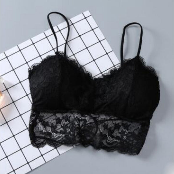 Sexy Women Lace Cross Strap Wrapped Chest Bra Strap Vest Push Up Underwear Bra