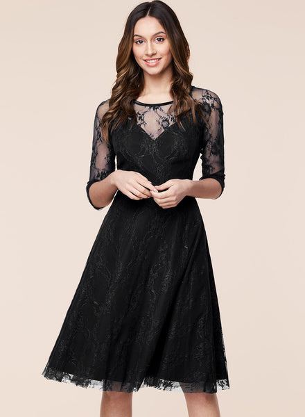Sexy Floral Lace Net Party Swing Dress
